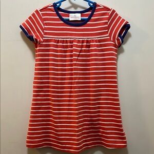 Hanna Andersson Red and White Striped Top with Blue Trim